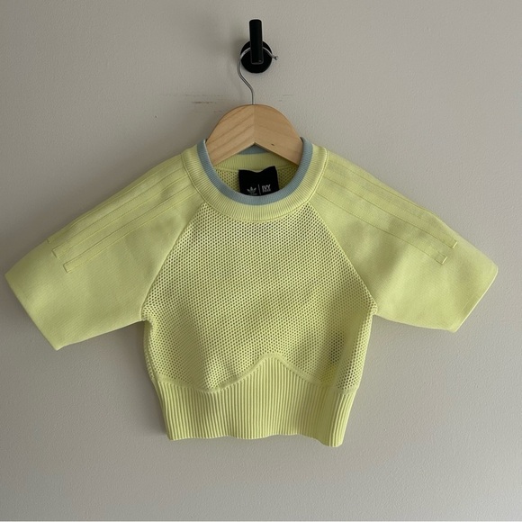 Adidas x IVY PARK Yellow and Blue Knit Crop Top sz XS - Picture 4 of 9
